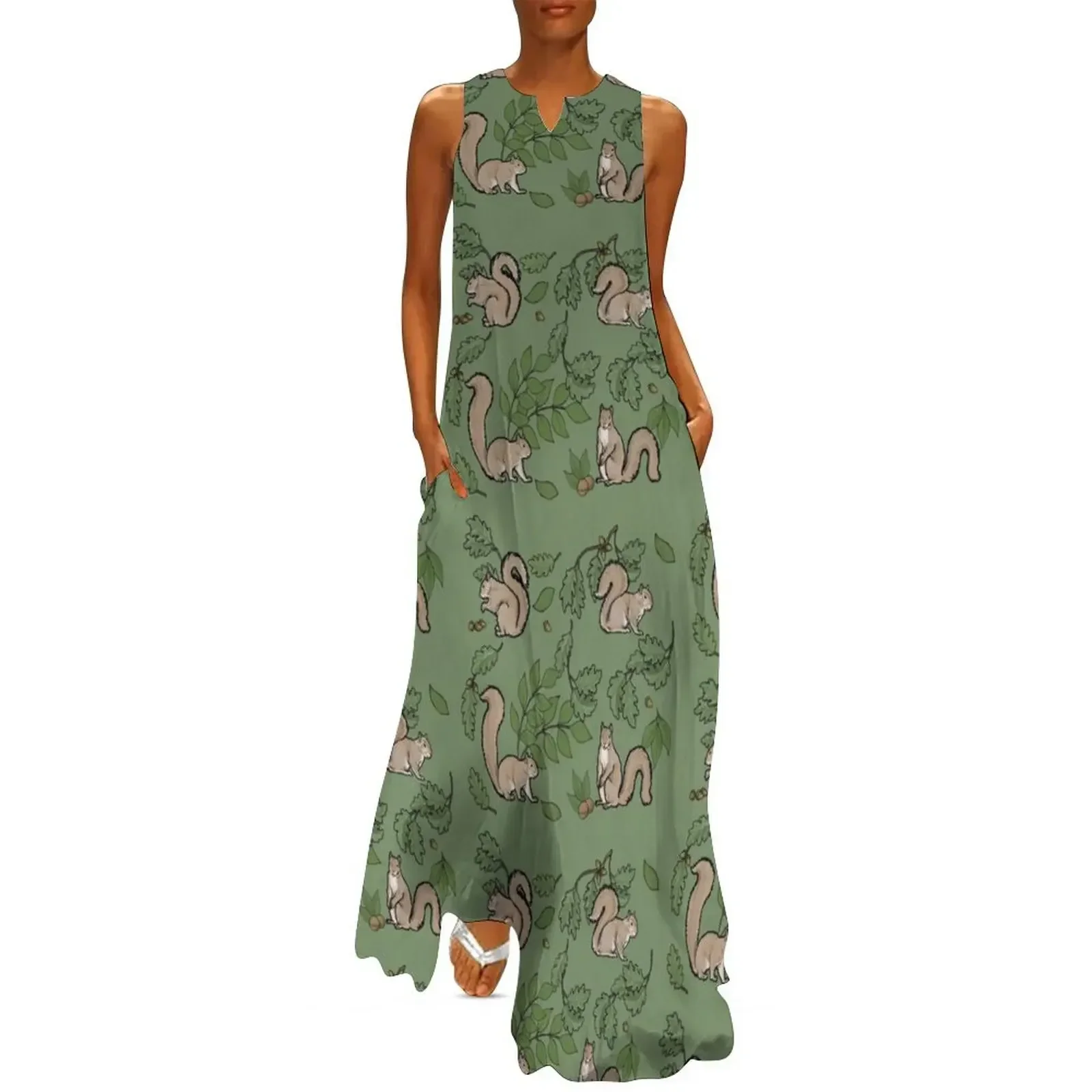 

Vera's Squirrels Long Dress festival outfit women Evening dresses dresses summer woman 2025 Dress