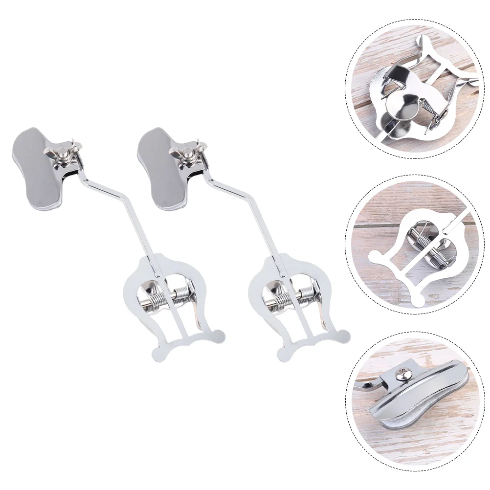 

2pcs Trombone Score Clips Premium Music Clips Music Note Clips (Silver) Trombone Music Score Clamp Trombone Supplies