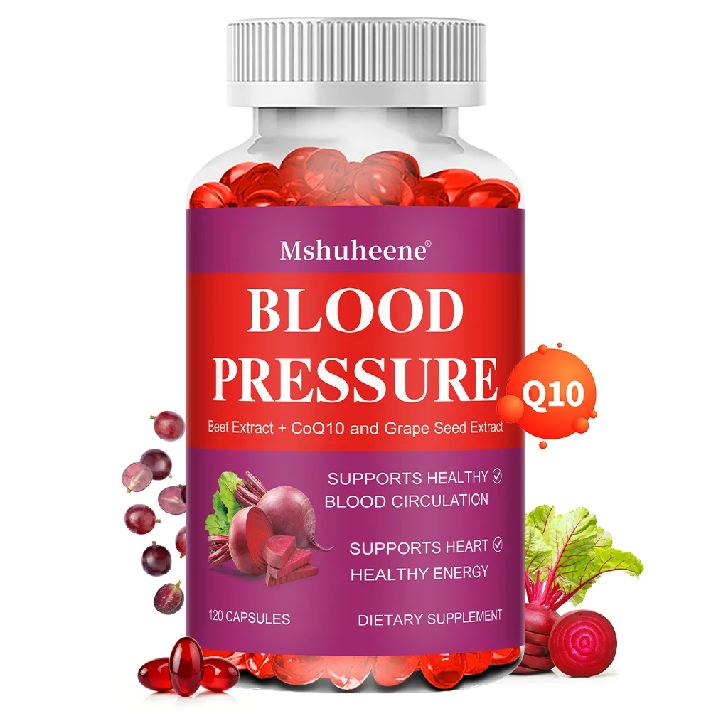 Organic Beetroot Capsules+CoQ10+Grape Seed Extract- Supports Healthy Blood Circulation Heart Healthy Energy