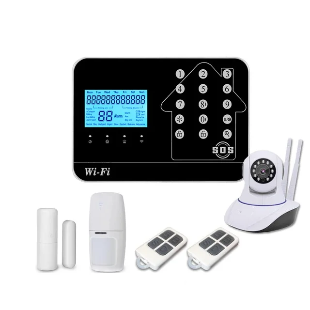 Factory Price Wireless WIFI PSTN+GSM Home Alarm with Touch Digital Key PST-WPG244