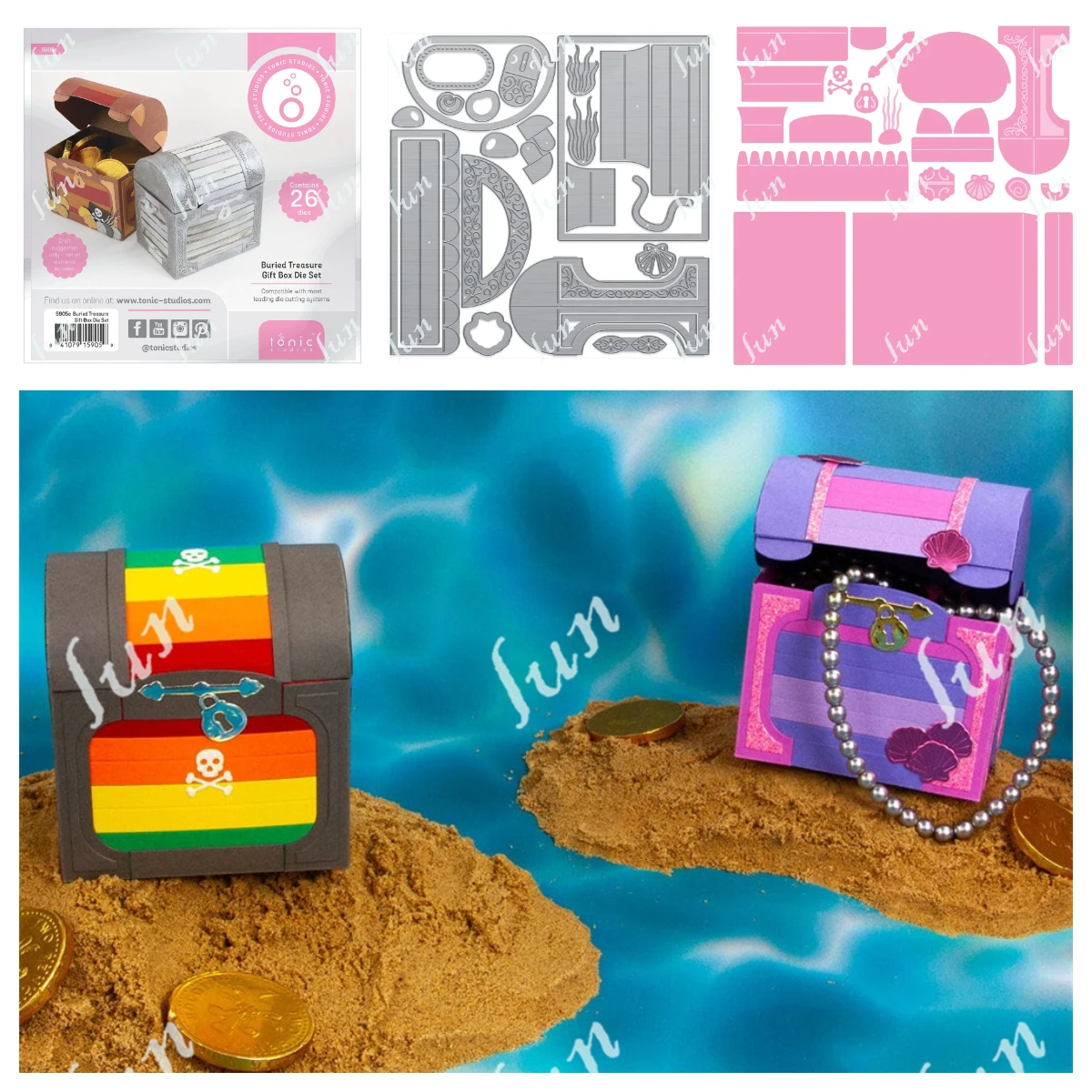 

New Arrival Buried Treasure Metal Cutting Dies Box Die Sets for DIY Craft Making Greeting Card Scrapbooking Decoration Molds