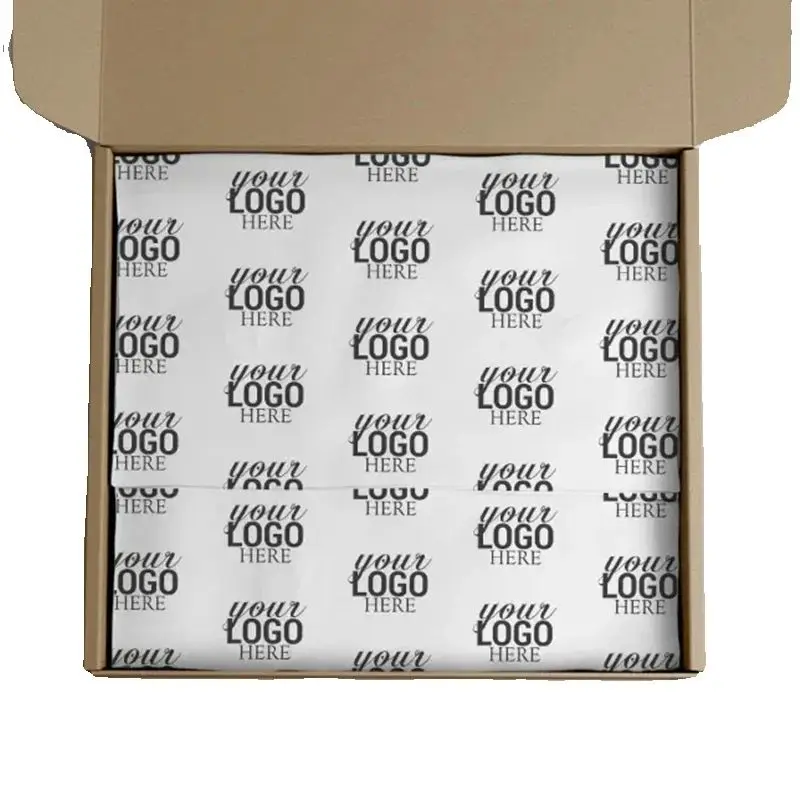 

2000 шт., оберточная бумага с логотипом на заказ, подарочная, ювелирные изделия, упаковочная бумага для одежды, 17 г/м2, папиросная бумага