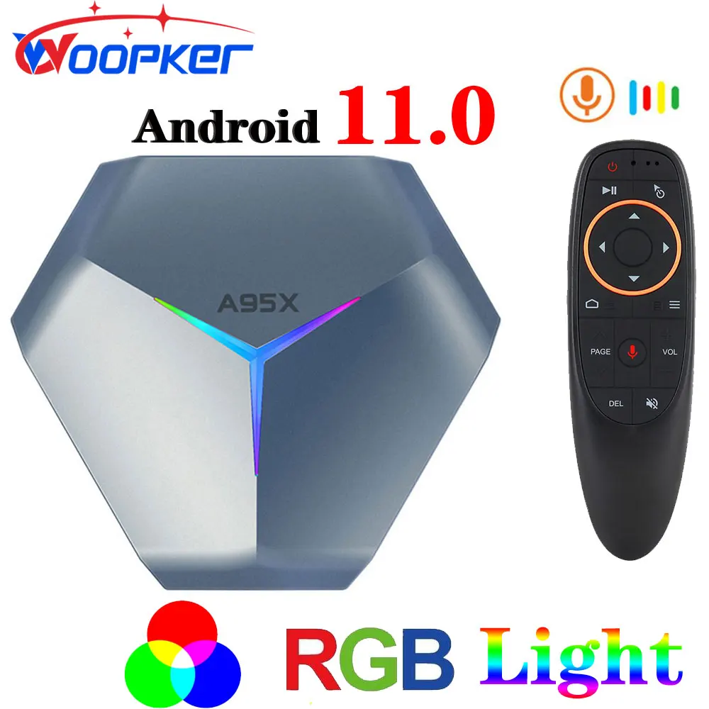 

ТВ-приставка WOOPKER A95X F4 на ОС Android 11 Смарт ТВ-приставка Amlogic S905X4 4 Гб 64 Гб 32 Гб Wifi BT медиаплеер ТВ-приставка A95X F4 4G 128G