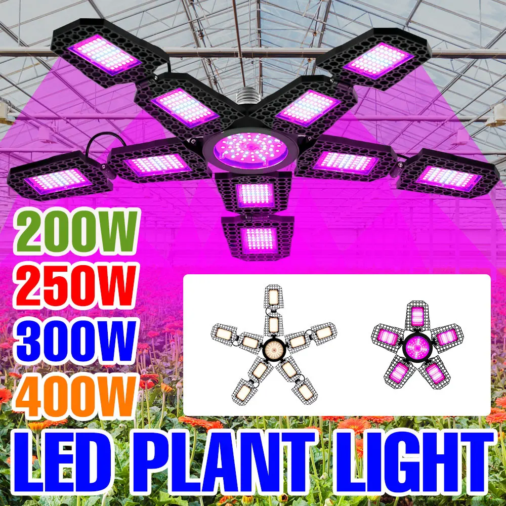 400W LED Grow Lights Full Spectrum Hydroponics Plant Lamp Greenhouse Tent Growth Box Tomato Vegetables Cultivation Fill Lighting