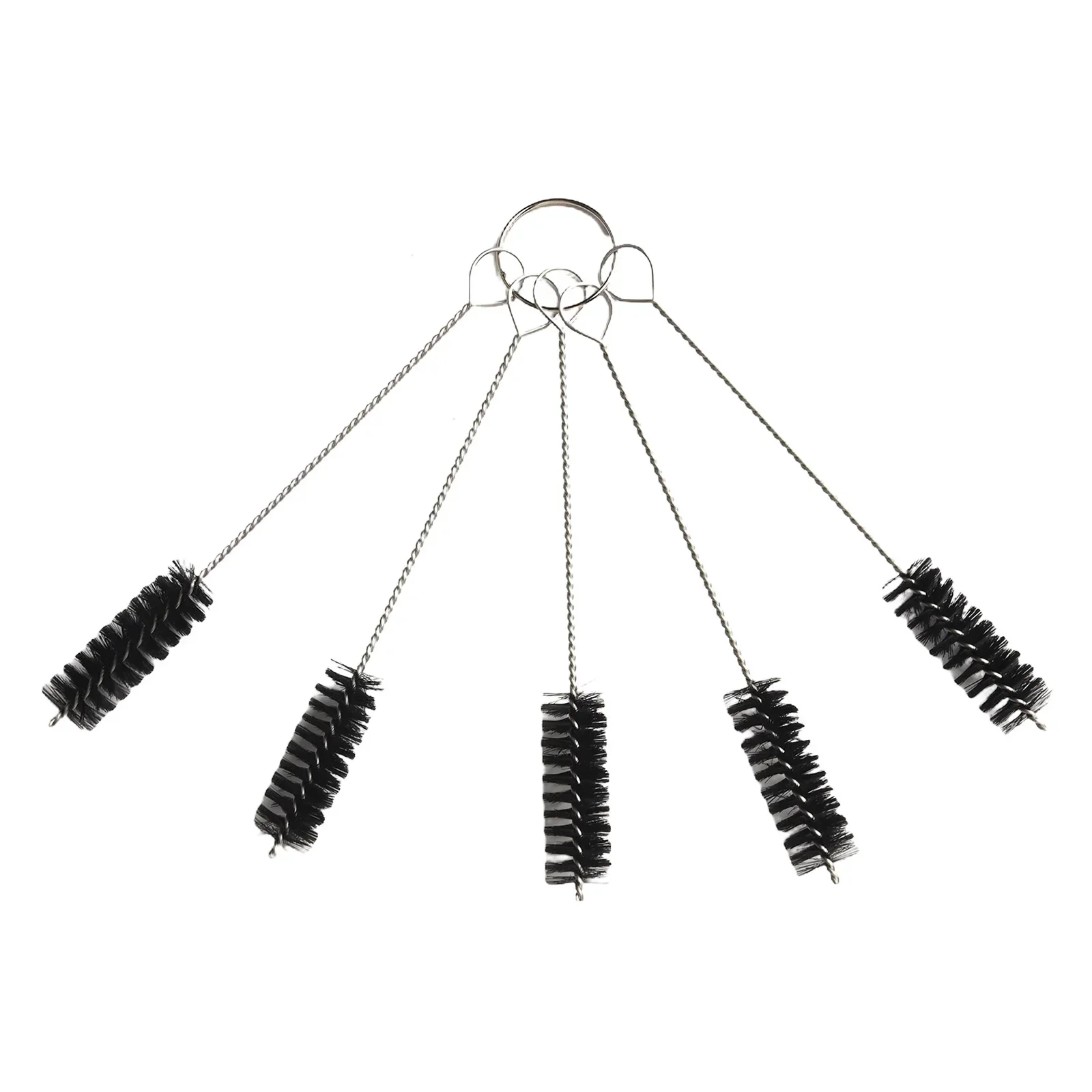 Washing Tube Brush Tool Multi-function Glass Pipe Nylon 2-5mm Household Bottle 5 pcs/set Cleaning Stainless Steel