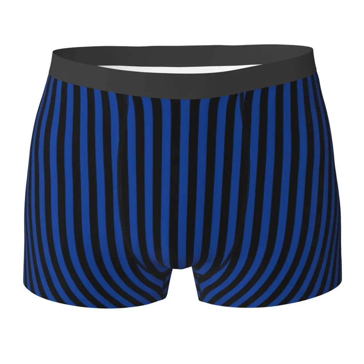 Striped Halloween Underwear Blue And Black Male Boxer Brief Soft Boxershorts Hot Design Large Size Panties