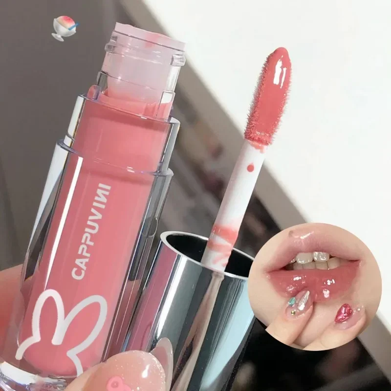 Heallor neue wasser glasierte spiegel lip gloss make-up kristall gelee feuchtigkeit spendende lippen glasur lang anhaltende trauben farbe flüssiger lippenstift c