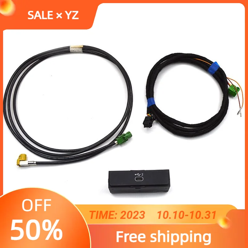 

8V0 035 708 8V0035708A 8V0 035 708 A For Audi A4 S4 A5 S5 Q5 Carplay USB AUX port MIB 3 6pin USB C Type C Link phone port