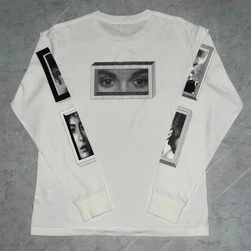 

C.E Cav Empt Long Sleeve T-shirt Retro Face Psychedelic Printed Round Neck Loose Men Women Versatile Tshirt Thin Hoodie