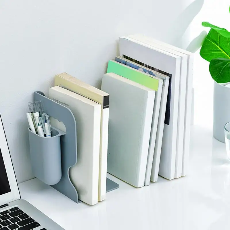 

Book Stopper Adjustable Book Holders With Pen Holder Heavy Duty Storage Rack Reusable Magazines Organizer For Home Studio School