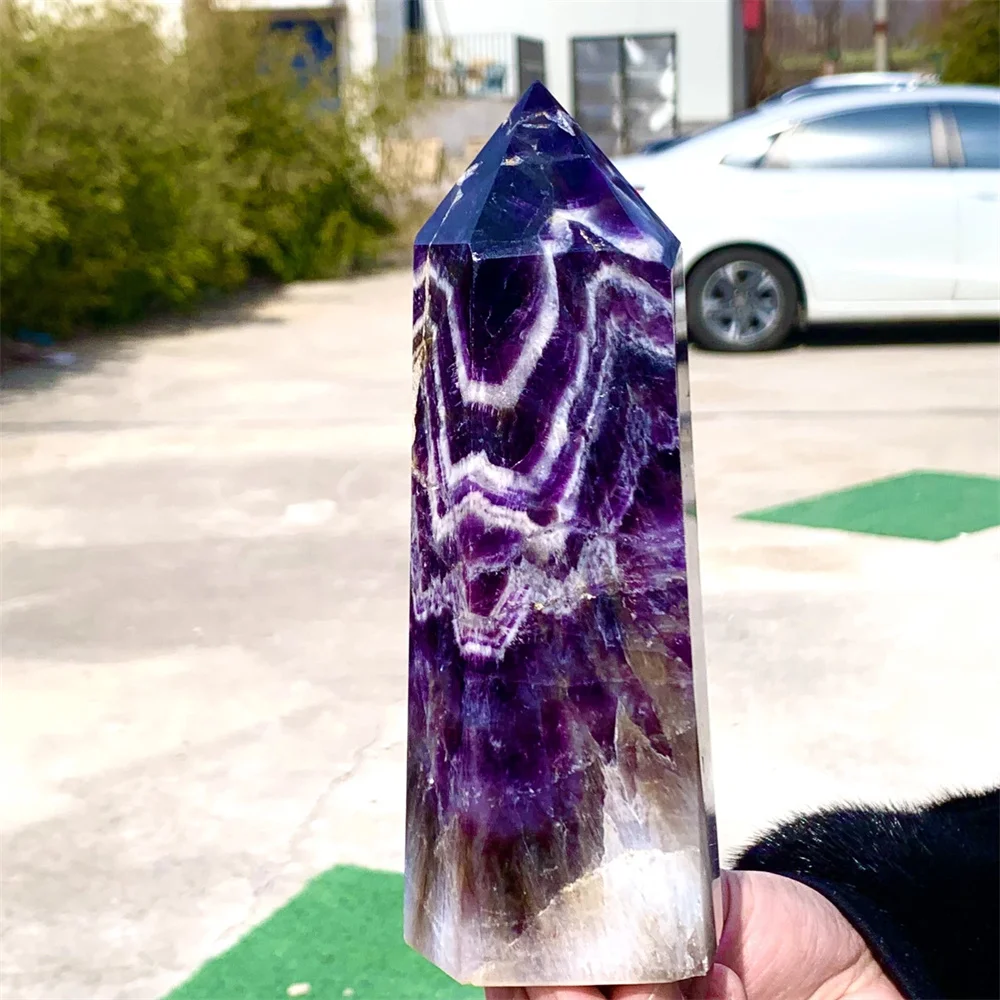 Natural Dreamy Amethyst Tower, Energy Crystal, Spiritual Healing, Gift, Decoration, Meditation, Demagnetization