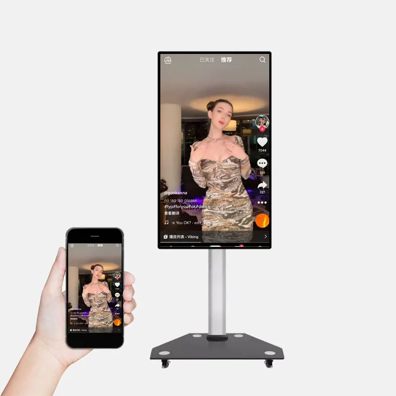 

32 43-дюймовый видеопотоковое устройство, дисплей, машина Tiktok, умный онлайн-интерактивный экран, машина для прямой трансляции