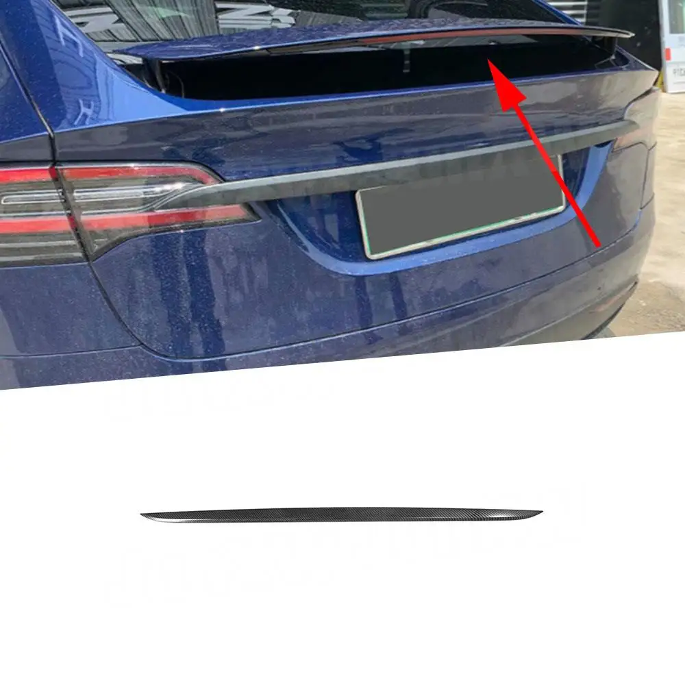 

Задний спойлер багажника из АБС-пластика для Tesla Model X SUV 2020, задний багажник, спойлер из углеродного волокна, автомобильный Стайлинг, карбоновый вид