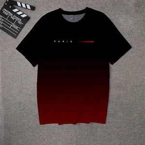 Summer Gradient Print t Men's Shirt Fashion Graphic T shirts 3D Printing Men's Clothes around the neck 10 Main Sales Rock Blouse - №7