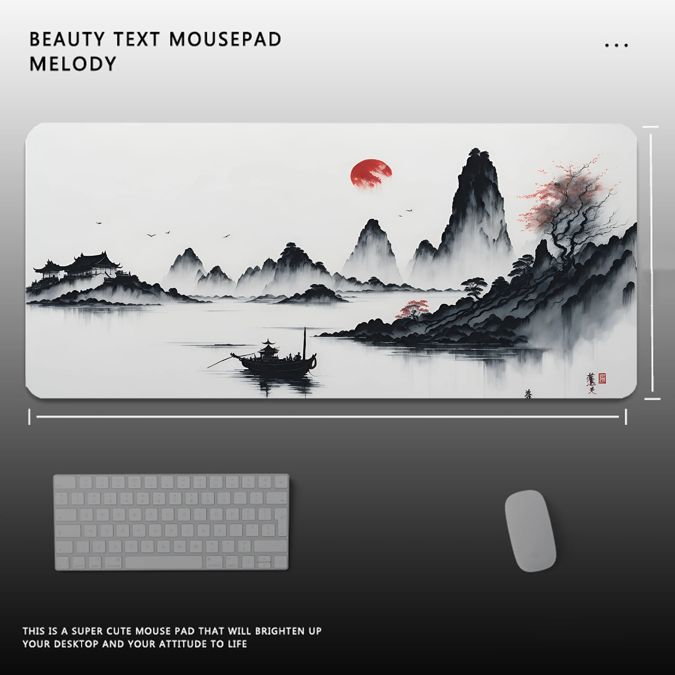 

Mountain Serenity Japan Art Mouse Pad Computer Accessories Keyboard Table Mat Mousepad Company Gaming Laptop Desk Accessory Pc