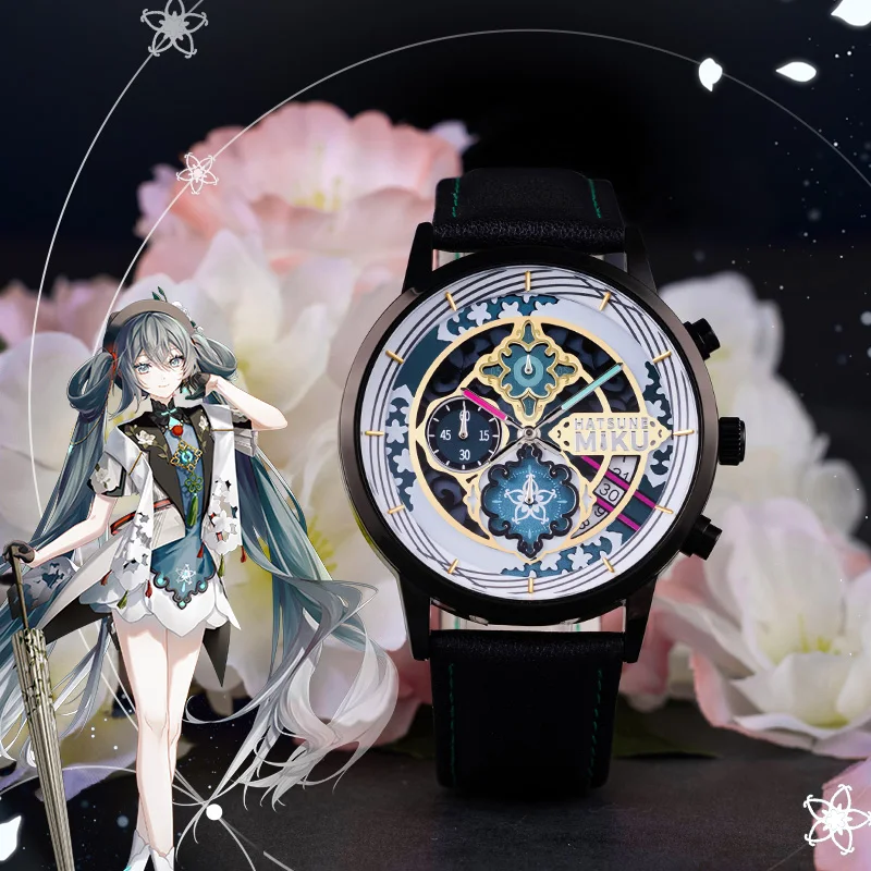 Animation peripherals Hatsune Miku co-branded watch miku 5th anniversary limited commemoration V family limited quartz watch