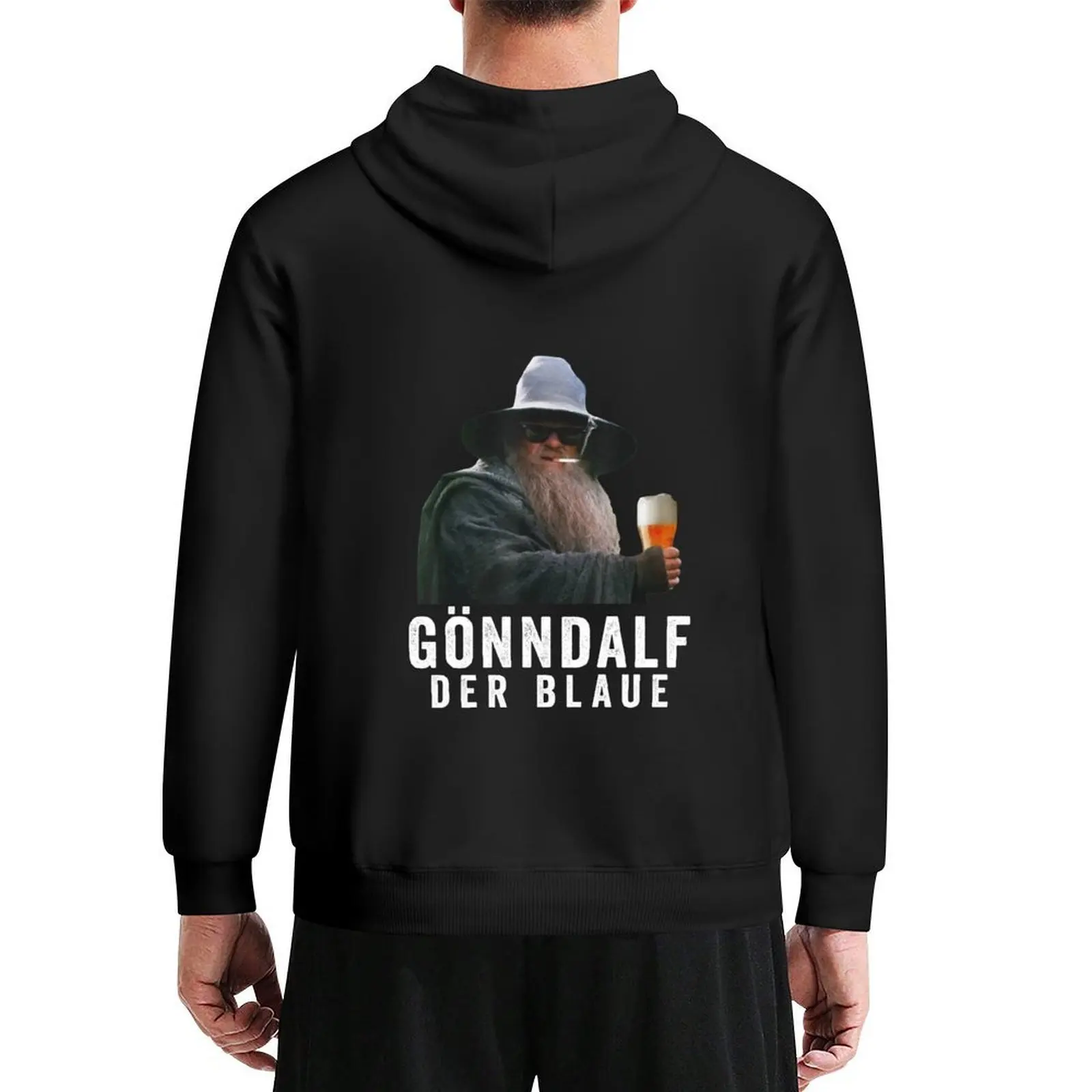 

Gnndalf the blue beer drinker drink beer Hoodie hooded shirt anime clothes men wear autumn jacket men big size hoodie