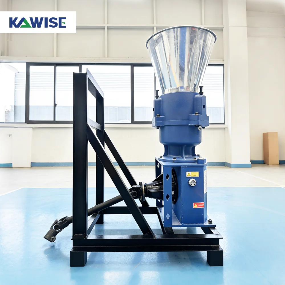 AIROW Portable PTO Pellet Mill Rotating Disc Type for Tractor Power Animal Feed Pellets on Small Farms