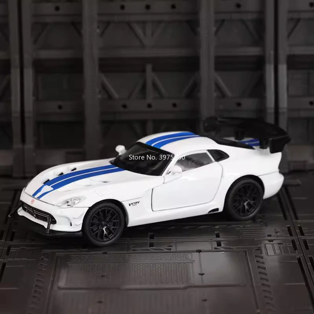 1:32 viper srt tomahawk xvgt modelo de brinquedo carros de liga roda puxar para trás veículo luz som carro esportivo em miniatura para crianças presentes adultos