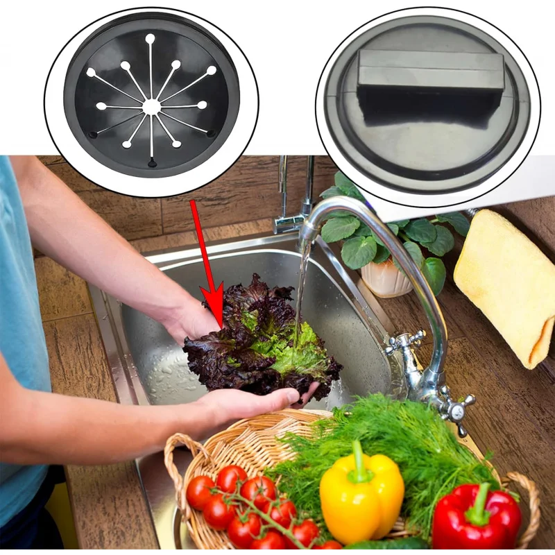 حاجز حوض التخلص من القمامة، سدادات تصريف المطبخ متعددة الوظائف، 3-1/8 بوصة Spla #4