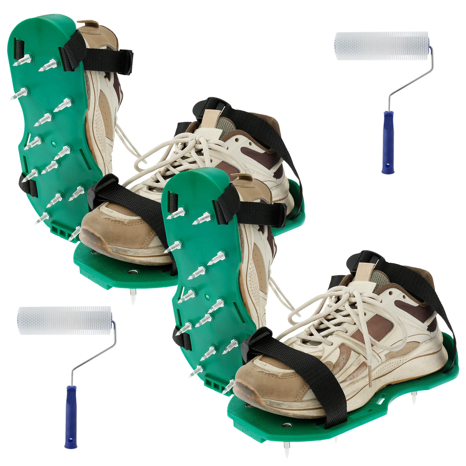 Lawn Aerator Spiked Shoes Loose Soil Shoes Anti-Slip Grass Spiked Shoes Aerating Lawn Sandals Soil Epoxy Floor Paint Garden Tool