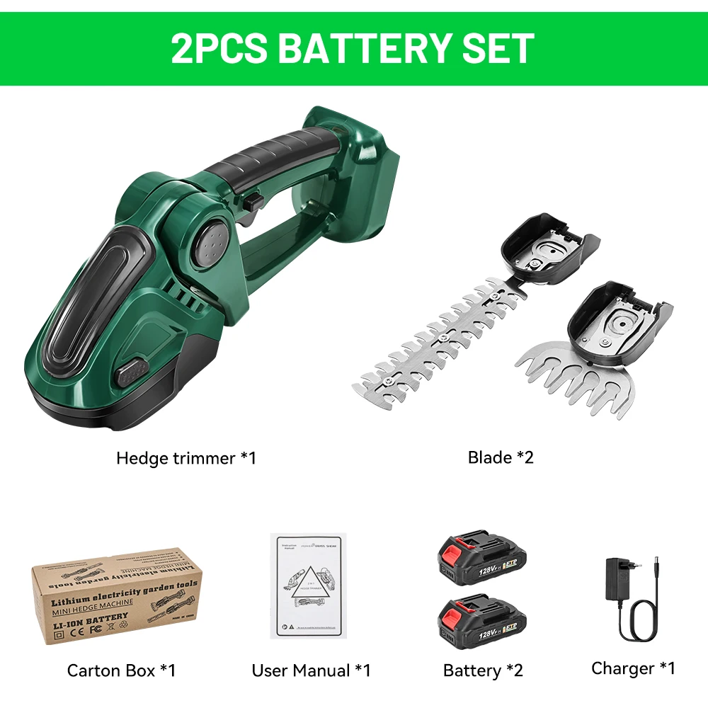 2 in 1 Electric Hedge Trimmer 20000rpm Lawn Mower Garden Shrub Pruning Hedge Pruner Scissors Power Tool For Makita 18V Battery image 3