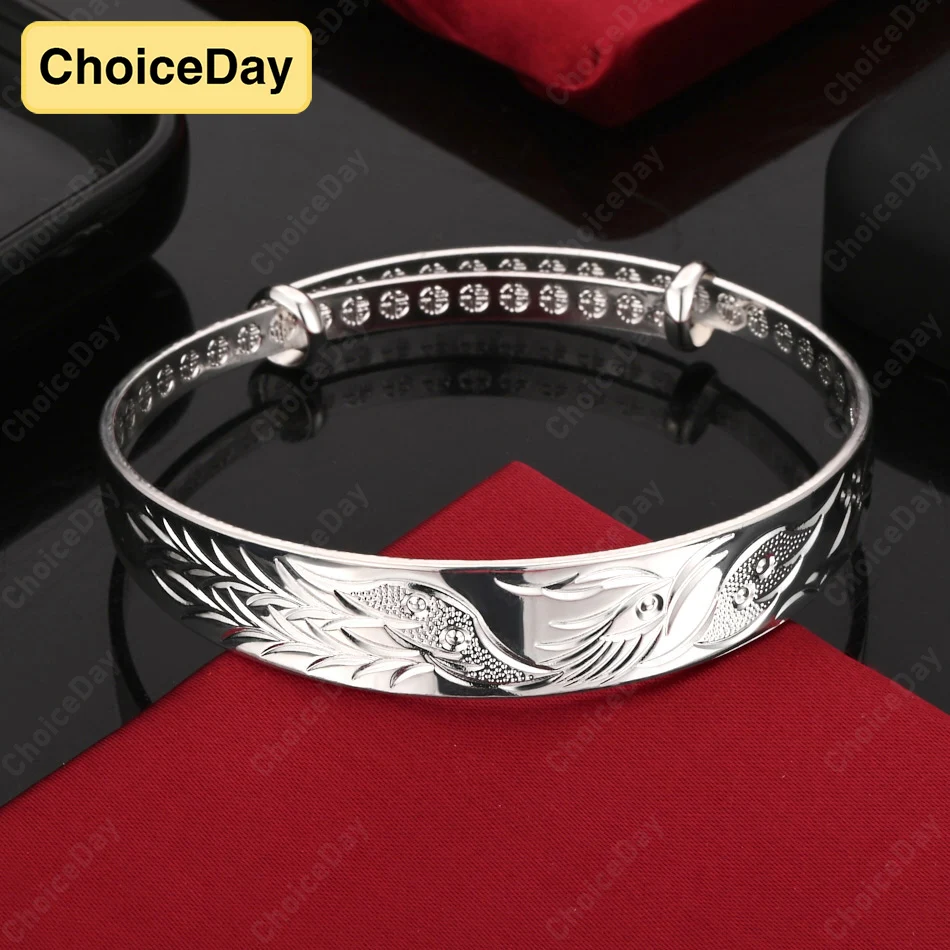 

ChoiceDay 925 Sterling Silver Exquisite Pattern Bracelet Women Gift Accessories Wedding Jewelry Fashion