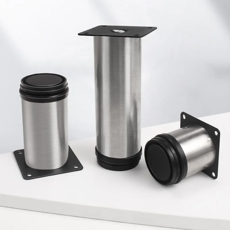 4-個-5-25-センチメートル家具調節可能なソファベッド脚ステンレス鋼テーブルベッドソファキャビネット足足脚金属交換用足