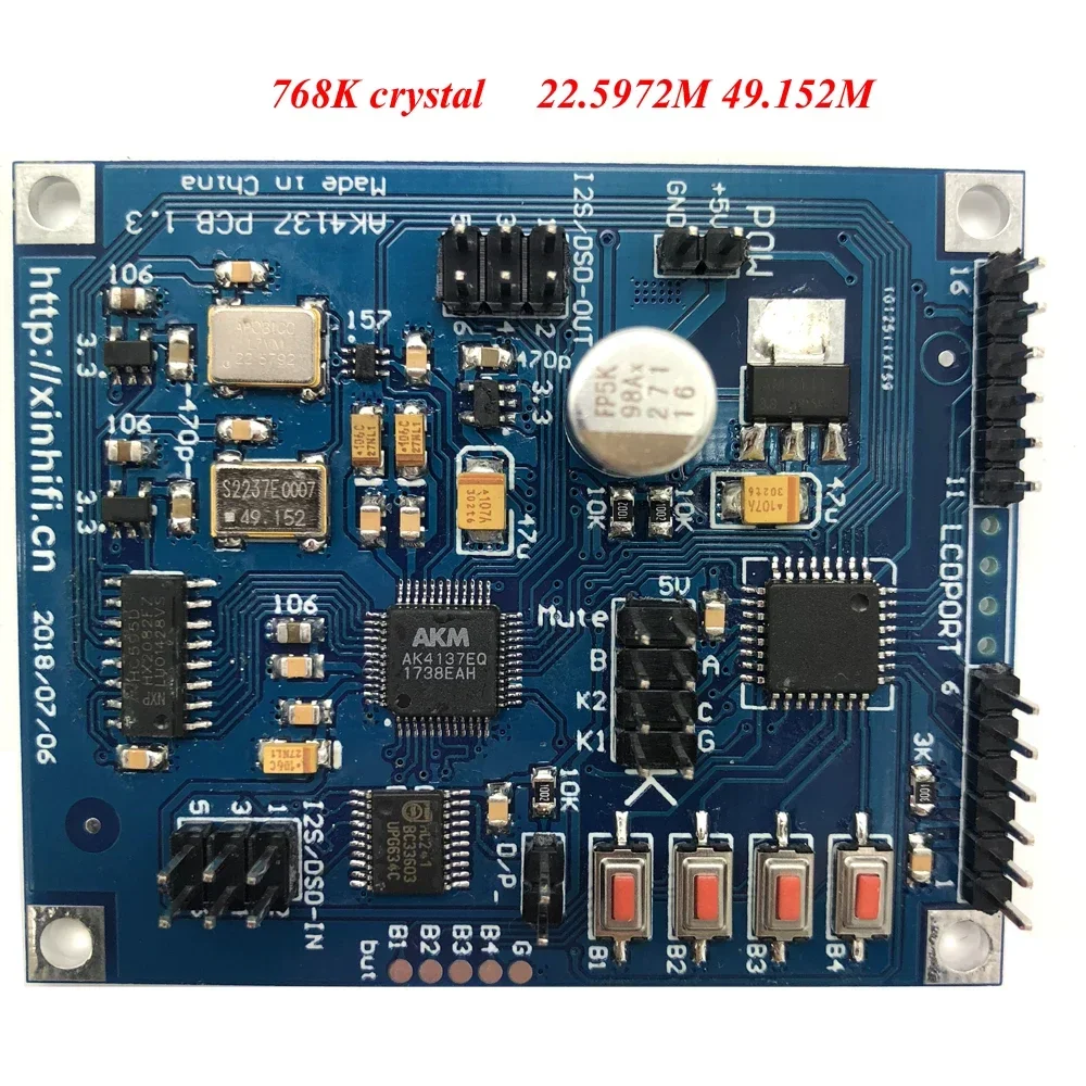 Lusya-Placa decodificadora DAC Raspberry Pi IIS, Leitor de rede digital, Suporte I2S, 32bit, 384K, DSD256, G8-003, AK4137