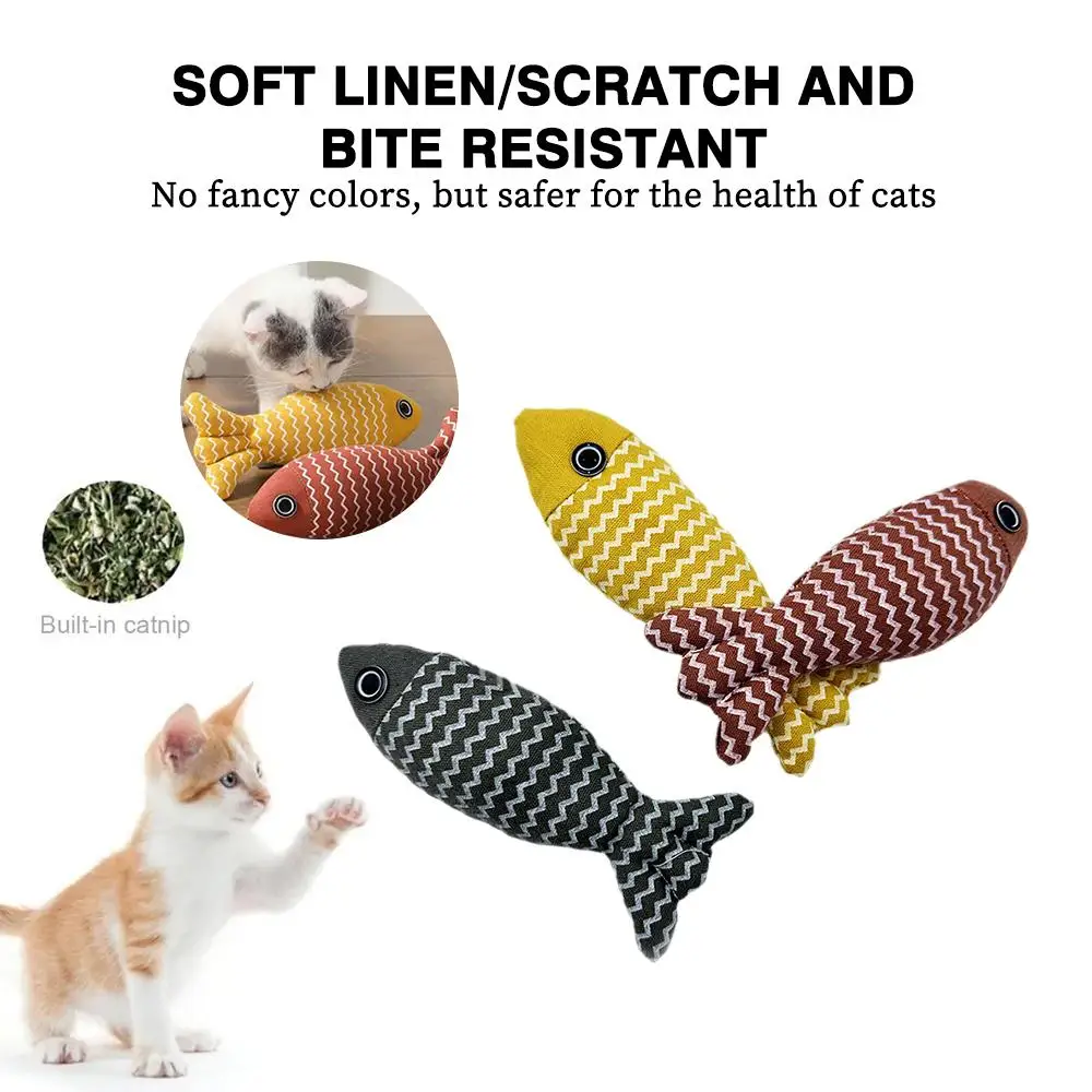 

Pet Soft Plush 3D Fish Shape Cat Toy Interactive Gifts Fish Catnip Toys Stuffed Pillow Doll Simulation Fish Playing Toy For I1Z1