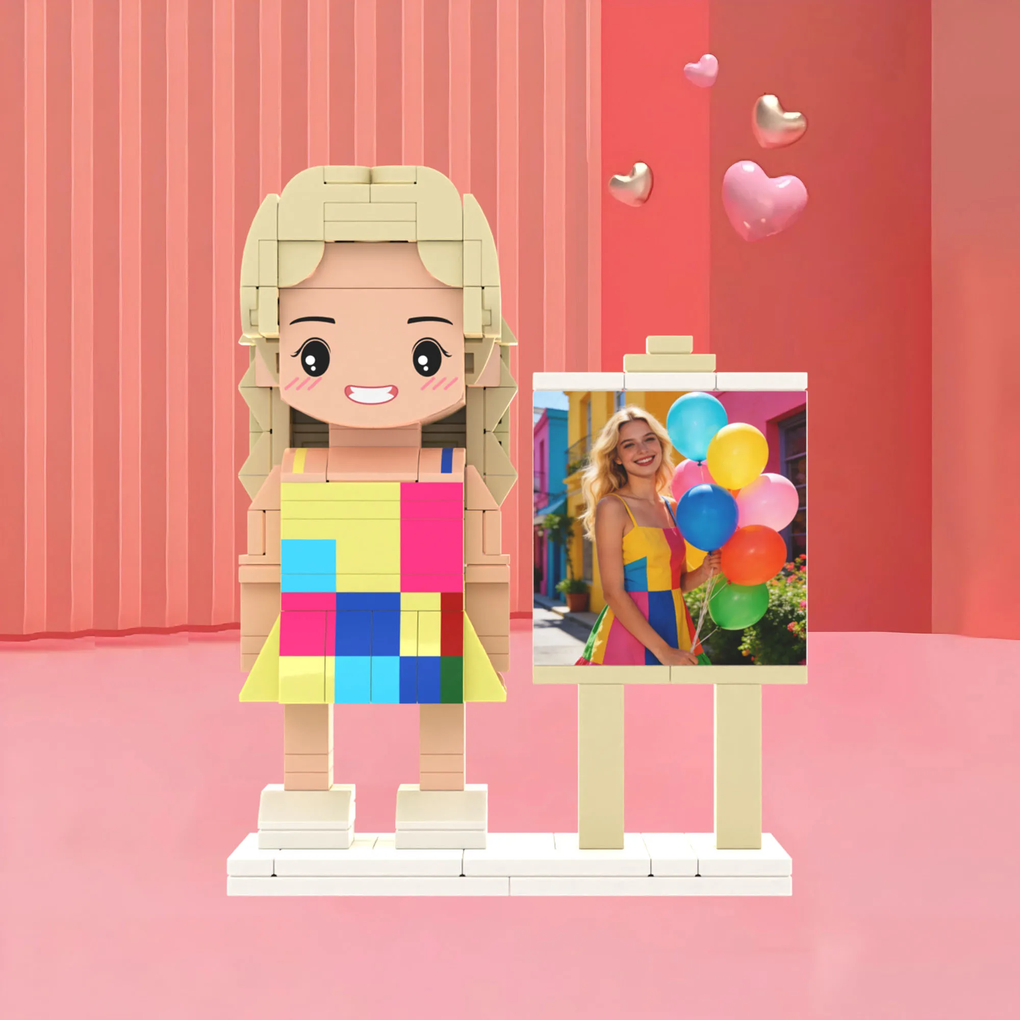 

Custom Brickfigures Small Particle Building Blocks Photo Person Character Granules Design Full Customization Ornament Gift