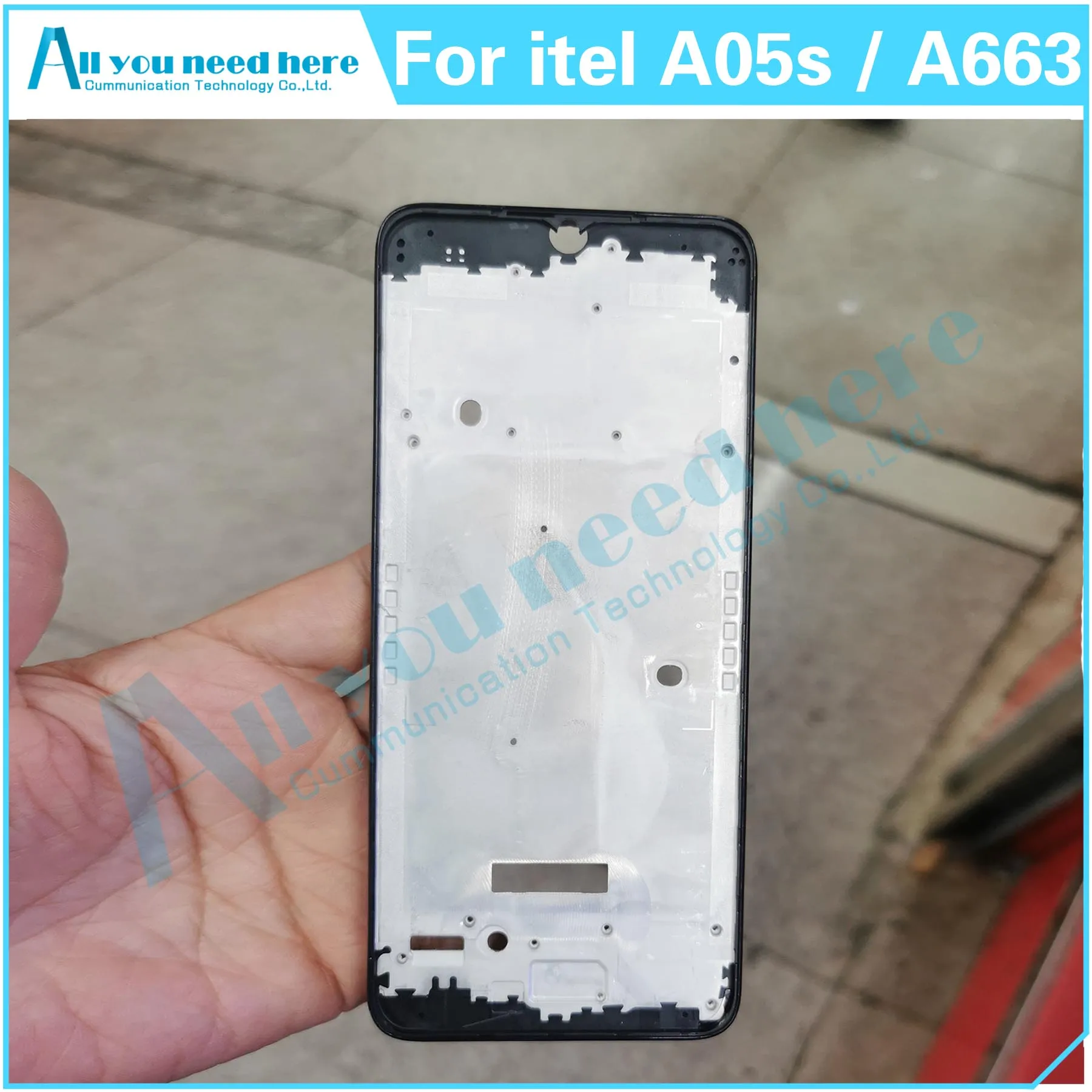 For itel A05s A663LC A663 Middle Front Frame LCD Support Mid Faceplate Bezel Repair Parts Replacement