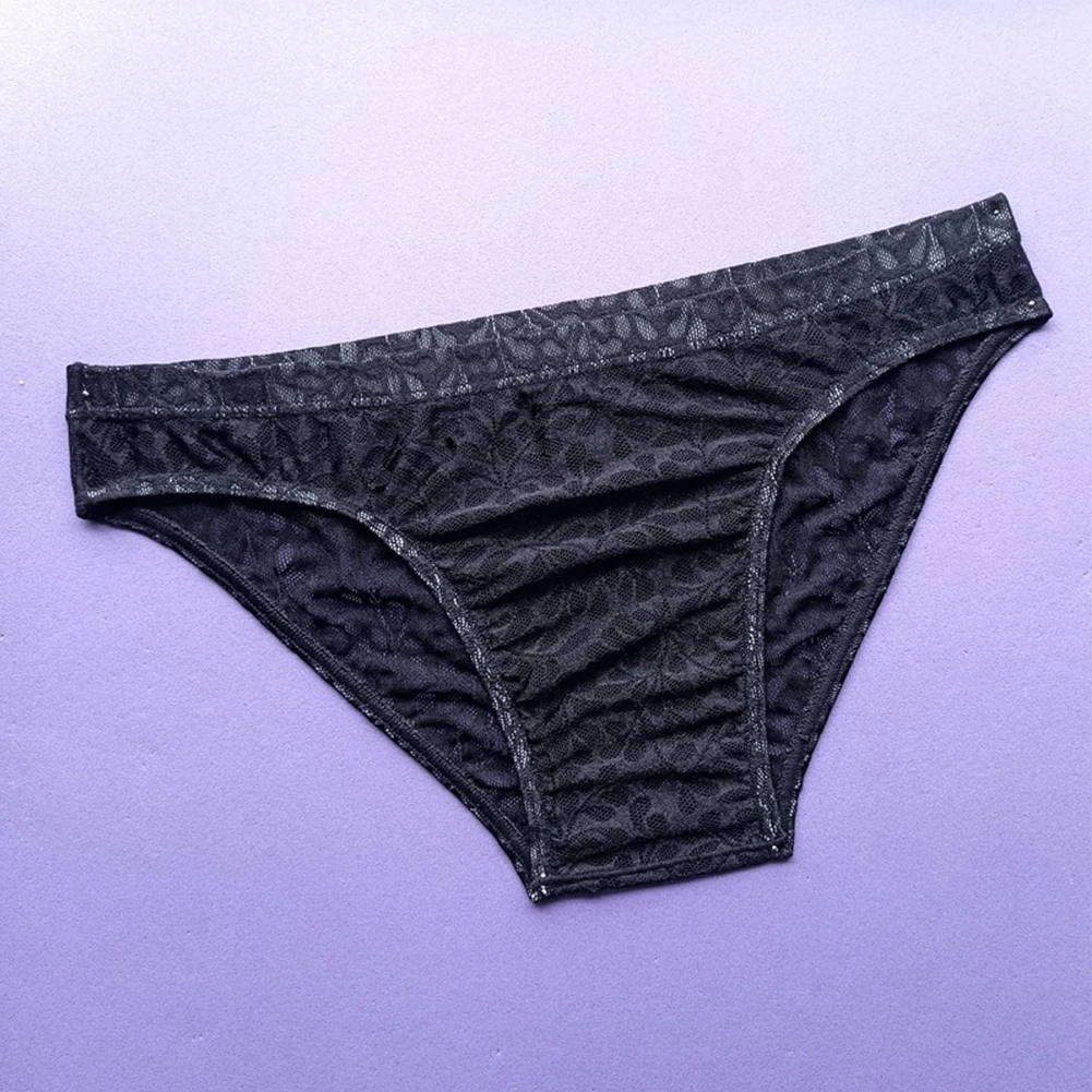 Sexy Mens Brief Underwear, Sheer Pouch GString Thongs, Soft Low Waist Panties, Nylon Fabric, Various Color Choices