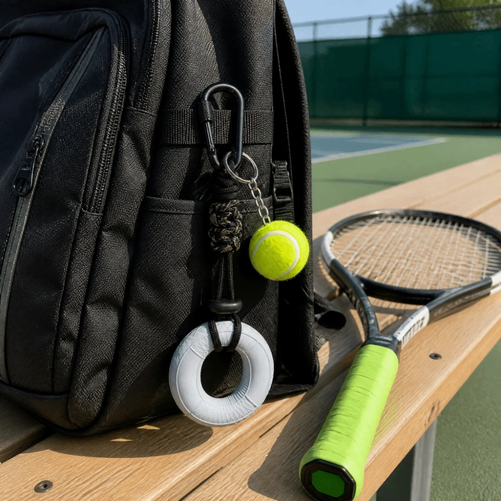 Soft Squeezable Material Grip Strength Trainer Tennis‑Shaped Creative Design Stress Relief Squeeze Ring Hand Finger Exercise