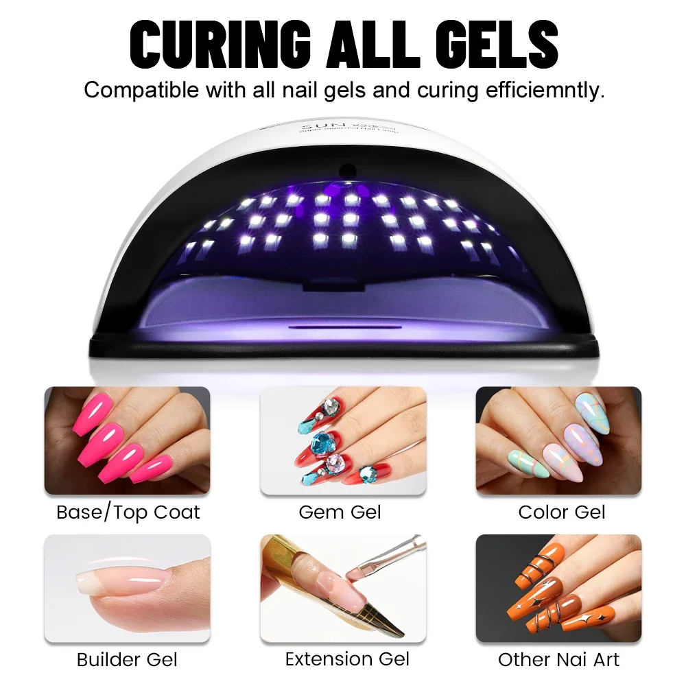 Big Power 380W UV Gel Nail Dryer LED Light for Gel Polish With 4 Timers Professional Nail Art Accessories Curing Gel Toe Nails