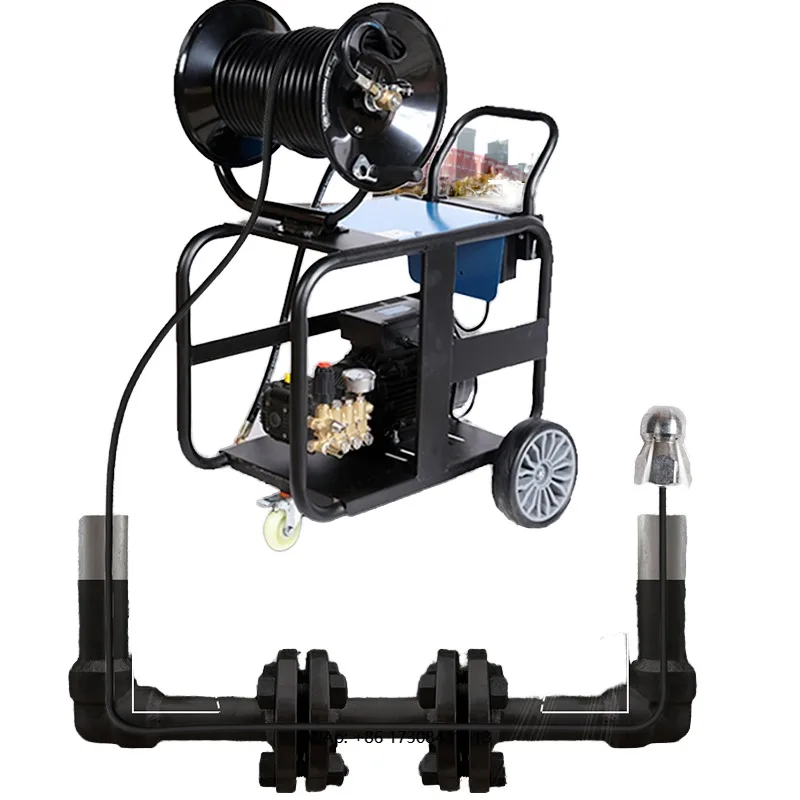 Hot Selling 7.5KW Electric Pipeline Dredging Cleaning Machine  Municipal Community Pipeline Dredging Equipment Plastic Water