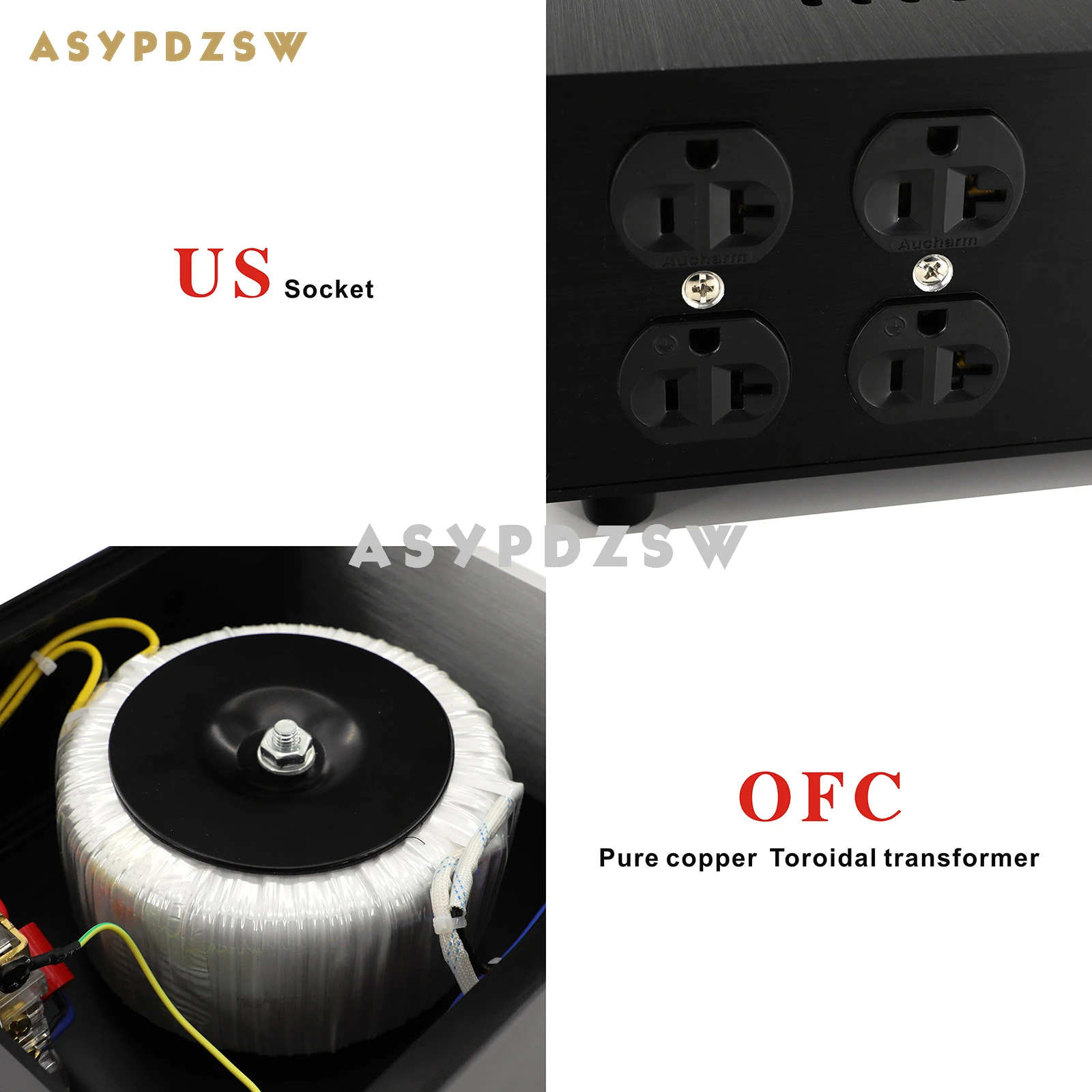 ZKUS500 US soket HIFI 500VA Toroidal transformer isolasi seimbang 500W AC prosesor catu daya