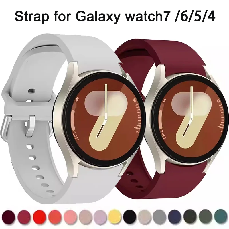 No Gaps Silicone Strap for Samsung Galaxy Watch6 / Watch5 / Watch5 Pro / Watch 6 Classic 43mm 47mm Watchband