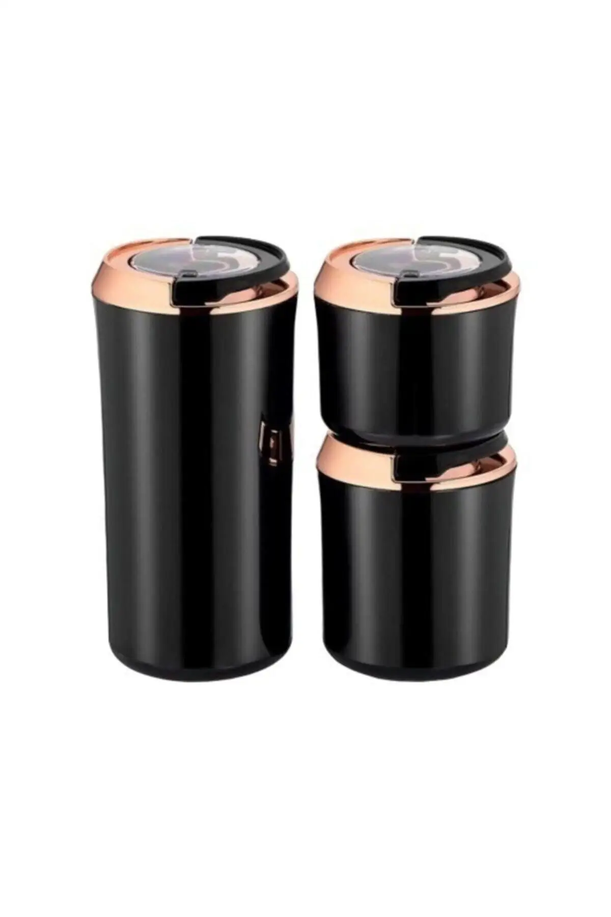 

DOLBOVI round storage container black copper colored 3 pcs Set