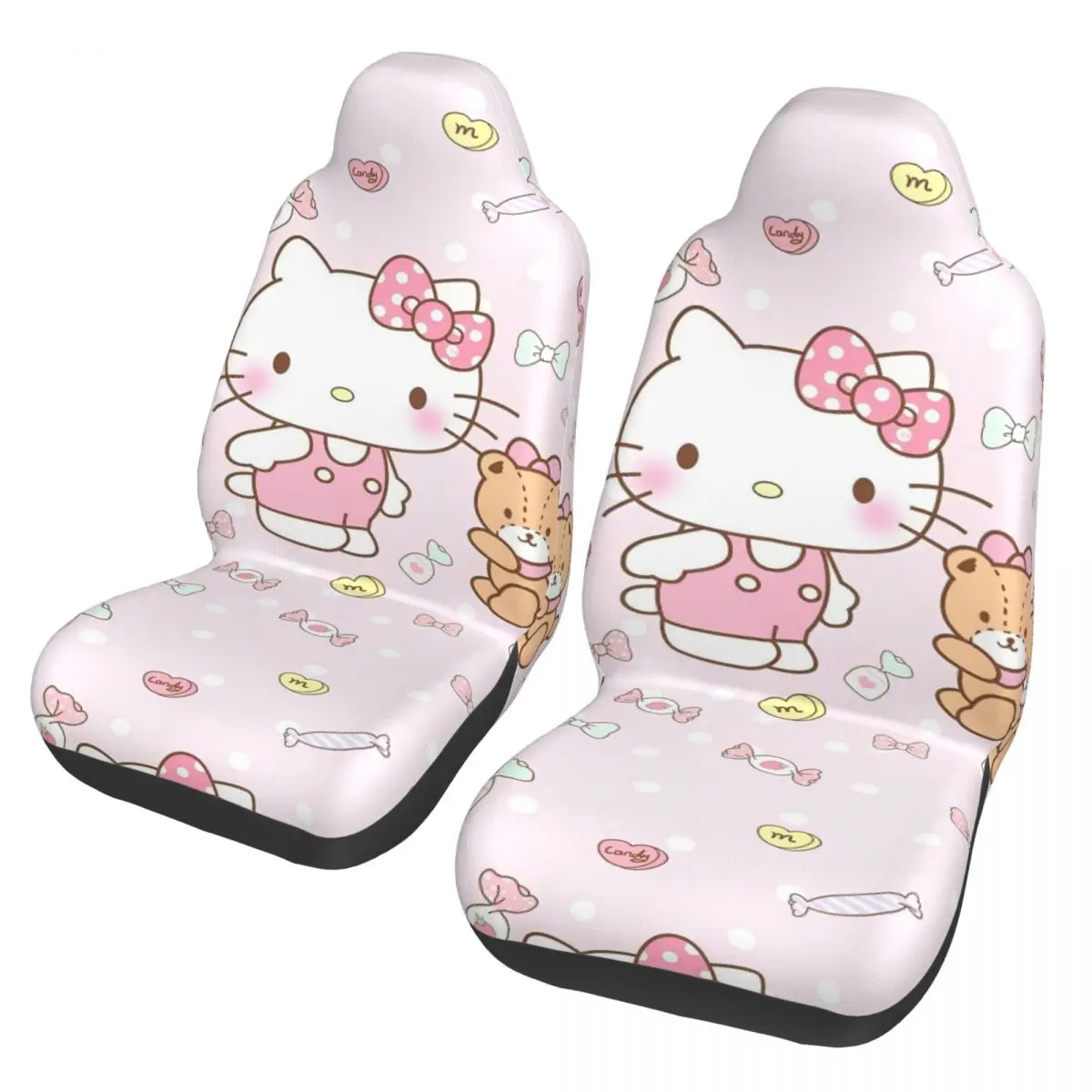 

Универсальный чехол для автомобильного сиденья Hello Kitty, водонепроницаемый, AUTOYOUTH, милый мультяшный дизайн, для передних и задних сидений, из флокированной ткани, для рыбалки