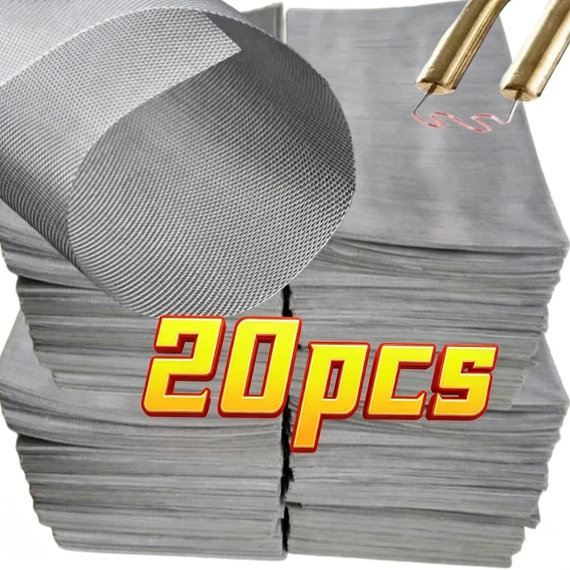 Car Bumper Stainless Steel Repair Mesh Plastic Crack Repair Mesh Welding Wire Mesh Net For Bumper Body Hood Vents 15x20cm