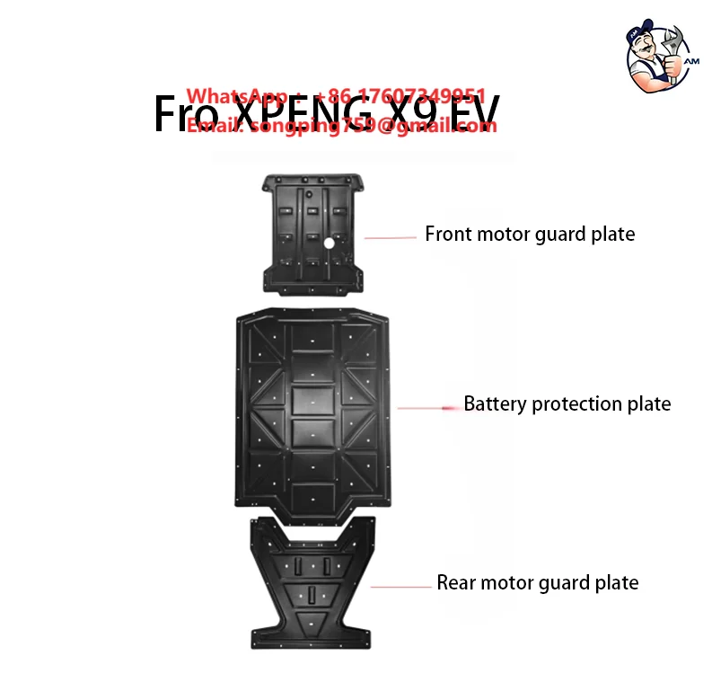 HDPE Wire Harness Guard for XPENG X9 EV 7-Seater Luxury MPV, Underbody Cable Protective Plate Fit Xiaopeng X9