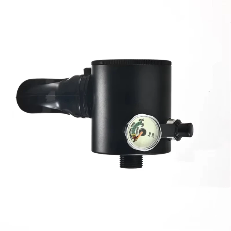 

Scuba air cylinder head parts, breathing valve adapter, submersible regulator, with instrument and thread