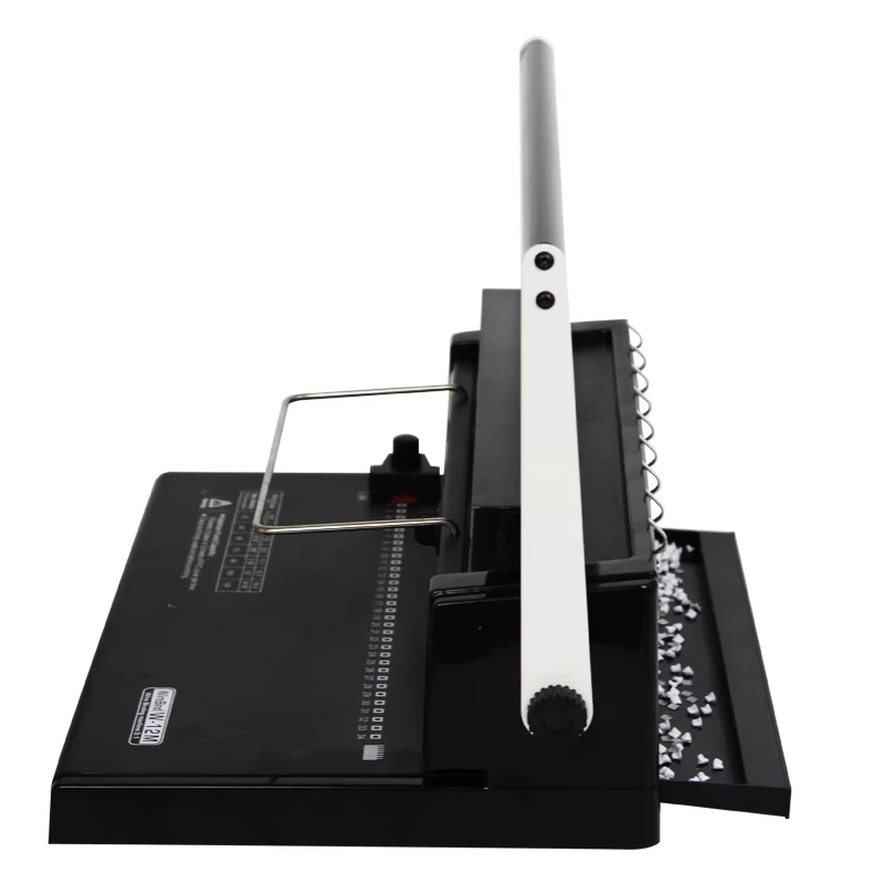 W12M 34홀 금속 링 제본기 계약 입찰 문서 천공 및 제본기 금속 링 이중 와이어 코일 펀치