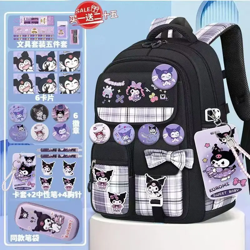 Kulomi Large Capacity Backpack Cute Cartoon Characters Elementary School Children Backpack Back-To-School Birthday surprise Gift