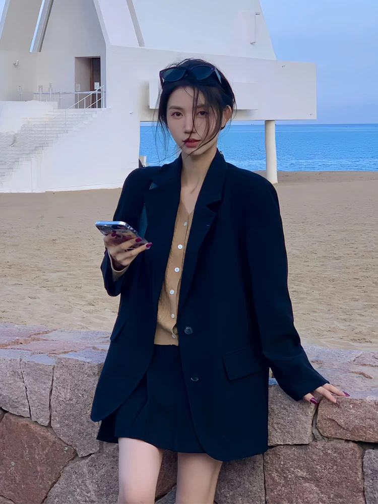 

Bla Oversize Suit Jaet Women's 2025 Autumn New High-End ape Loose Two-Button Small Western Sle Casual Commute Interview