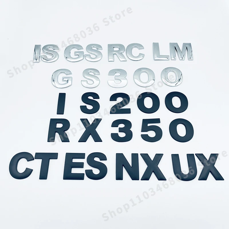 Metal Car Front Hood Rear Trunk Emblem Badge Sticker For Lexus CT IS GS ES ES300 GS300 GX460 LX570 NX300 Letter Logo Accessories