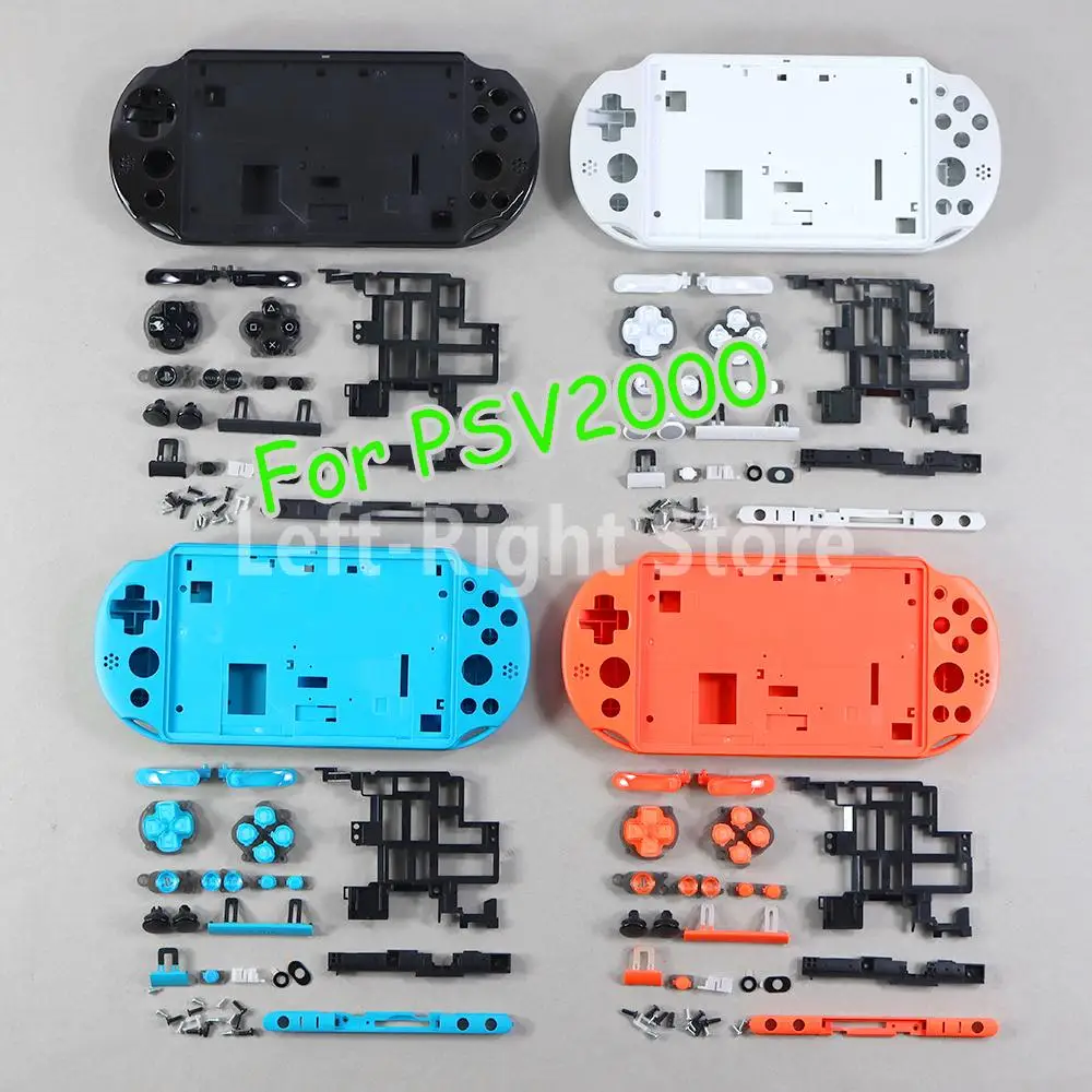 1set For Psvita PSV2000 For Ps Vita PSV 2000 Plastic Housing Shell Case Front Back Cover With Button Black White Blue Orange