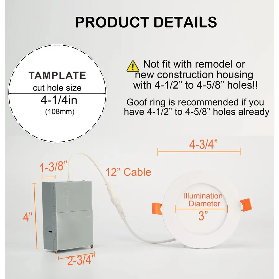Paquet de 6 lumières encastrées LED WiFi intelligentes de 4 pouces, éclairage encastré à couleur RVBCW, Compatible avec Alexa et Google Home Assista