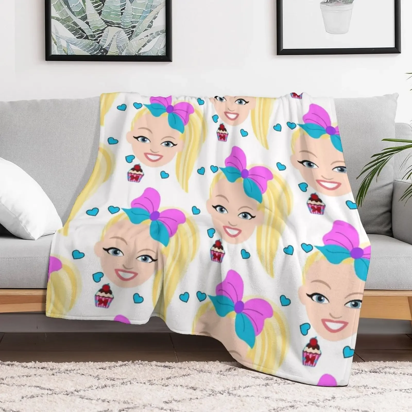 Jojo siwa fan merch, Throw Blanket Warm anime Soft Blankets